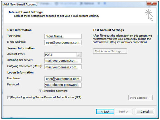 outlook 2007 internet email keeps asking for password